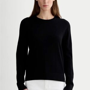 Everlane 100% Cashmere Crew Neck Sweater, Women’s Black Small Long Sleeve Top